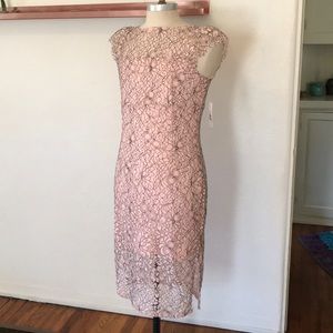 Jessica Simpson blush lace dress size 12 NEW